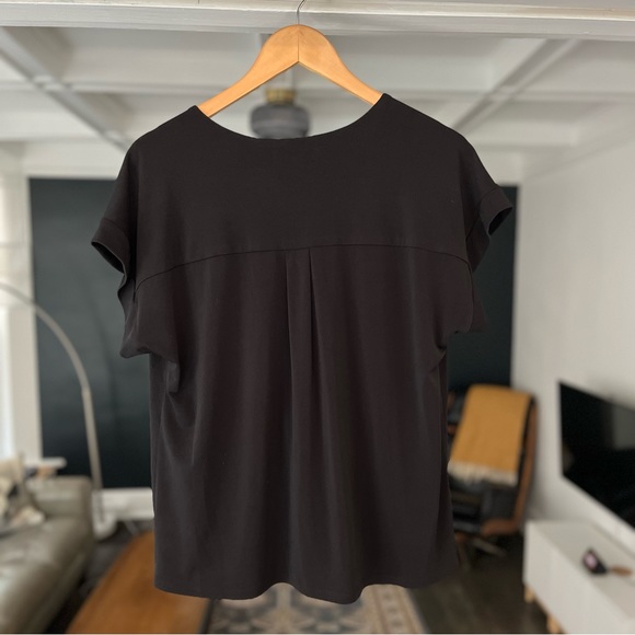 Black Faith & Joy short sleeve blouse | Size M - Picture 3 of 3